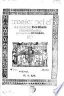 Cronica del rey Don Alonso onzeno. - Medina del Campo, (Pedro de Espinosa) 1563