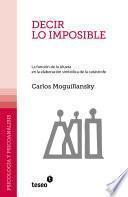 Libro Decir lo imposible