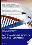 Libro Diccionario de bioética para estudiantes