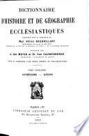 Dictionnaire d'histoire et de géographie ecclésiastiques