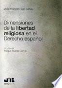 Libro Dimensiones de la libertad religiosa en el Derecho español