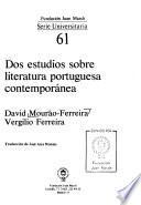 Dos estudios sobre literatura portuguesa contemporánea