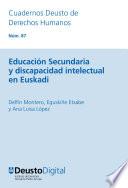 Educación Secundaria y discapacidad intelectual en Euskadi