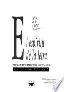 Libro El espíritu de la letra