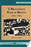 Libro El nacionalismo vasco en Navarra (1931-1936)