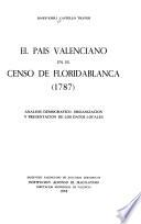 El País Valenciano en el censo de Floridablanca (1787)