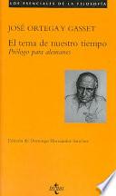 Libro El tema de nuestro tiempo