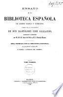 Ensayo de una Biblioteca Española de libros raros y curiosos