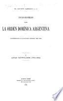 Ensayo histórico sobre la Orden domínica argentina