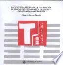 Libro Estudio de la eficacia de la distribución de productos fitosanitarios en cultivos en invernaderos de Almería