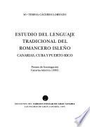 Estudio del lenguaje tradicional del romancero isleño