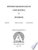Estudios gramaticales en Napo quichua y huaorani