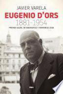 Libro Eugenio d'Ors 1881-1954