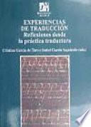 Libro Experiencias De Traduccion/ Experiences of Translation