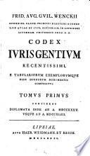 Frid. Aug. Guil. Wenckii Codex Iuris Gentium Recentissimi