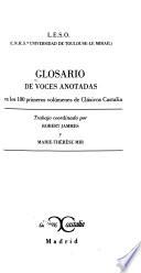 Libro Glosario de voces anotadas en los 100 primeros volúmenes de Clásicos Castalia