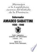 Gobernador Amadeo Sabattini, 1936-1940
