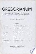 Gregorianum: Vol. 47, No. 43