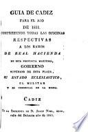Guia de Cadiz para el año de 1811