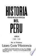 Historia cronológica del Perú: 1500-1541