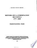 Historia de la gobernación de Cuenca, 1777-1820