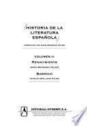 Historia de la Literatura Española. Volumen II Renacimiento y Barroco