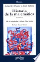 Libro Historia de la matemática