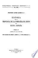 Historia de la Provincia de la Compañía de Jesus de Nueva España