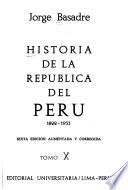 Historia de la República del Perú, 1822-1933