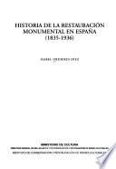 Historia de la restauración monumental en España, 1835-1936
