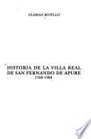 Historia de la Villa Real de San Francisco de Apure, 1788-1988