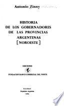 Historia de los gobernadores de las provincias argentinas (noroeste).