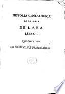 Historia Genealogica De La Casa De Lara