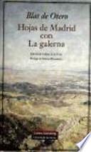 Libro Hojas de Madrid con La galerna (1968-1977)