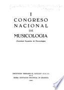 I Congreso Nacional de Musicología