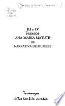 III y IV Premios Ana María Matute de narrativa de mujeres