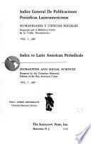 Index to Latin American periodicals