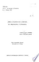 Indice analítico de la Revista de arqueología y etnología
