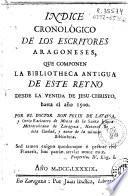Indice cronológico de los escritores aragoneses