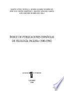 Indice de publicaciones españolas de filología inglesa (1980-1996)