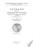 Informe de la Comisión de historia del Instituto panamericano de geografía e historia correspondiente al año de 1947