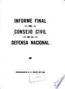Informe final del Consejo Civil de la Defensa Nacional