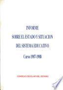 Informe sobre el estado y situación del sistema educativo. Curso 1987-1988