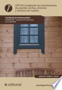 Libro Instalación de revestimientos de paredes, techos, armarios y similares de madera. MAMS0108