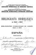 International Bibliography of Hydrology. Spain