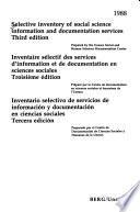 Inventario Selectivo de Servicios de Información Y Documentación en Ciencias Sociales