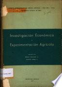 Investigacion Economica y Experimentacion Agricola