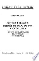 Justicia I presons, despres de maig de 1937, a Catalunya