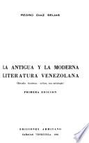 La antigua y la moderna literatura venezolana