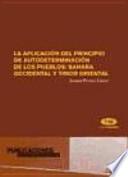 Libro La aplicación del principio de autodeterminación de los pueblos